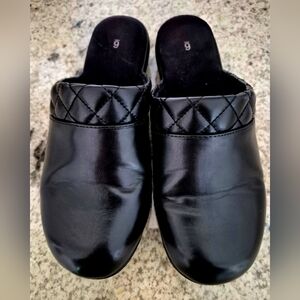 Black Quilted Slip-On Shoes